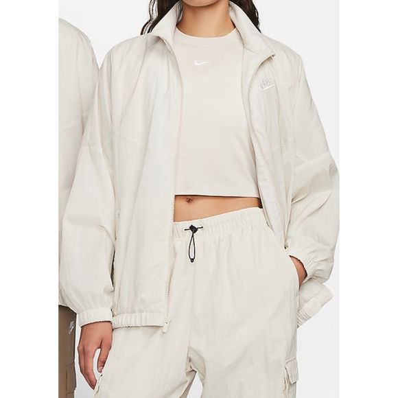 Nike Women’s Sportswear Essential Ivory Windrunner Oversized Zip Up Jacket L NEW - Picture 15 of 16